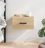 VidaXL Nachtkastje wandgemonteerd 35x35x20 cm sonoma eikenkleurig