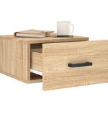 VidaXL Nachtkastje wandgemonteerd 35x35x20 cm sonoma eikenkleurig