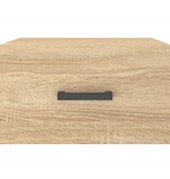 VidaXL Nachtkastje wandgemonteerd 35x35x20 cm sonoma eikenkleurig