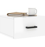VidaXL Nachtkastjes 2 st wandgemonteerd 35x35x20 cm hoogglans wit