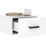 VidaXL Nachtkastjes 2 st wandgemonteerd 35x35x20 cm hoogglans wit