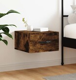 VidaXL Nachtkastje wandgemonteerd 35x35x20 cm gerookt eikenkleurig