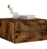 VidaXL Nachtkastje wandgemonteerd 35x35x20 cm gerookt eikenkleurig