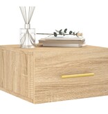 VidaXL Nachtkastjes 2 st wandgemonteerd 35x35x20 cm sonoma eikenkleur