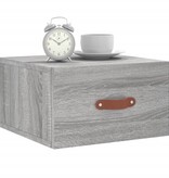 VidaXL Nachtkastjes 2 st wandgemonteerd 35x35x20 cm grijs sonoma eiken