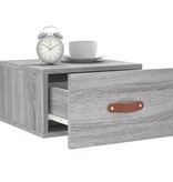 VidaXL Nachtkastjes 2 st wandgemonteerd 35x35x20 cm grijs sonoma eiken