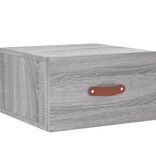 VidaXL Nachtkastjes 2 st wandgemonteerd 35x35x20 cm grijs sonoma eiken