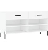 VidaXL Schoenenbank 102x35x55 cm bewerkt hout wit