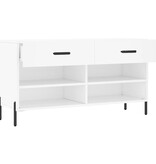 VidaXL Schoenenbank 102x35x55 cm bewerkt hout wit