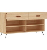 VidaXL Schoenenbank 102x35x55 cm bewerkt hout sonoma eikenkleurig
