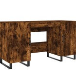 VidaXL Bureau 140x50x75 cm bewerkt hout gerookt eikenkleurig