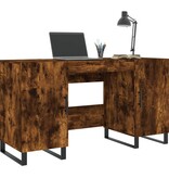 VidaXL Bureau 140x50x75 cm bewerkt hout gerookt eikenkleurig