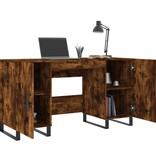 VidaXL Bureau 140x50x75 cm bewerkt hout gerookt eikenkleurig