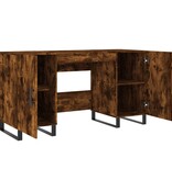 VidaXL Bureau 140x50x75 cm bewerkt hout gerookt eikenkleurig