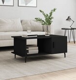 VidaXL Salontafel 90x50x40 cm bewerkt hout zwart