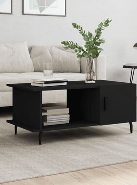 VidaXL Salontafel 90x50x40 cm bewerkt hout zwart