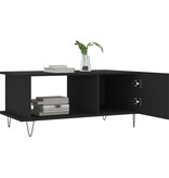 VidaXL Salontafel 90x50x40 cm bewerkt hout zwart