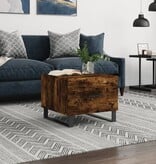 VidaXL Salontafel 50x50x40 cm bewerkt hout gerookt eikenkleurig