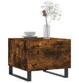 VidaXL Salontafel 50x50x40 cm bewerkt hout gerookt eikenkleurig