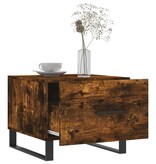 VidaXL Salontafel 50x50x40 cm bewerkt hout gerookt eikenkleurig
