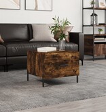 VidaXL Salontafel 50x50x40 cm bewerkt hout gerookt eikenkleurig