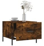 VidaXL Salontafel 50x50x40 cm bewerkt hout gerookt eikenkleurig