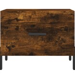 VidaXL Salontafel 50x50x40 cm bewerkt hout gerookt eikenkleurig