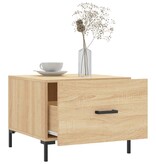 VidaXL Salontafels 2 st 50x50x40 cm bewerkt hout sonoma eikenkleurig