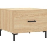 VidaXL Salontafels 2 st 50x50x40 cm bewerkt hout sonoma eikenkleurig