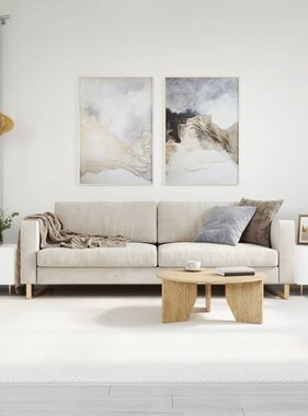 VidaXL Salontafels 2 st 50x50x40 cm bewerkt hout hoogglans wit