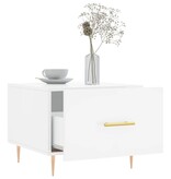 VidaXL Salontafels 2 st 50x50x40 cm bewerkt hout hoogglans wit