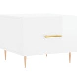 VidaXL Salontafels 2 st 50x50x40 cm bewerkt hout hoogglans wit