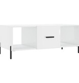 VidaXL Salontafel 102x50x40 cm bewerkt hout hoogglans wit