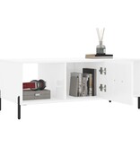 VidaXL Salontafel 102x50x40 cm bewerkt hout hoogglans wit