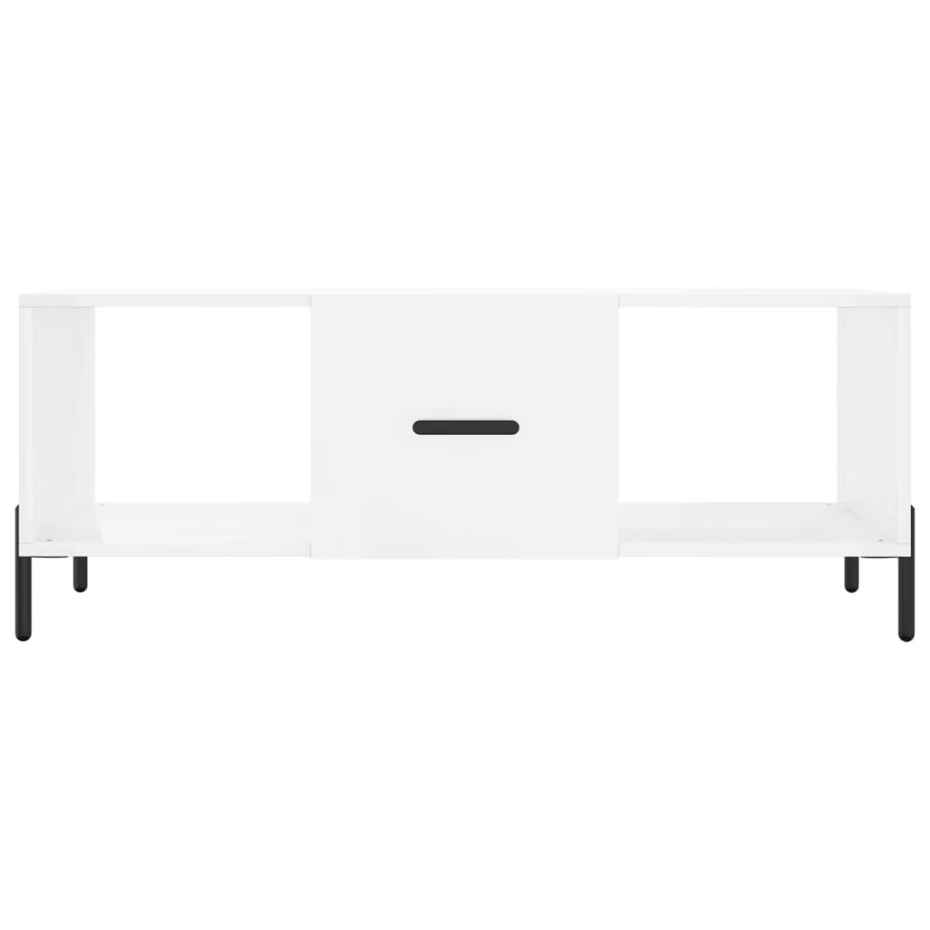 VidaXL Salontafel 102x50x40 cm bewerkt hout hoogglans wit