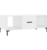VidaXL Salontafel 102x50x40 cm bewerkt hout hoogglans wit
