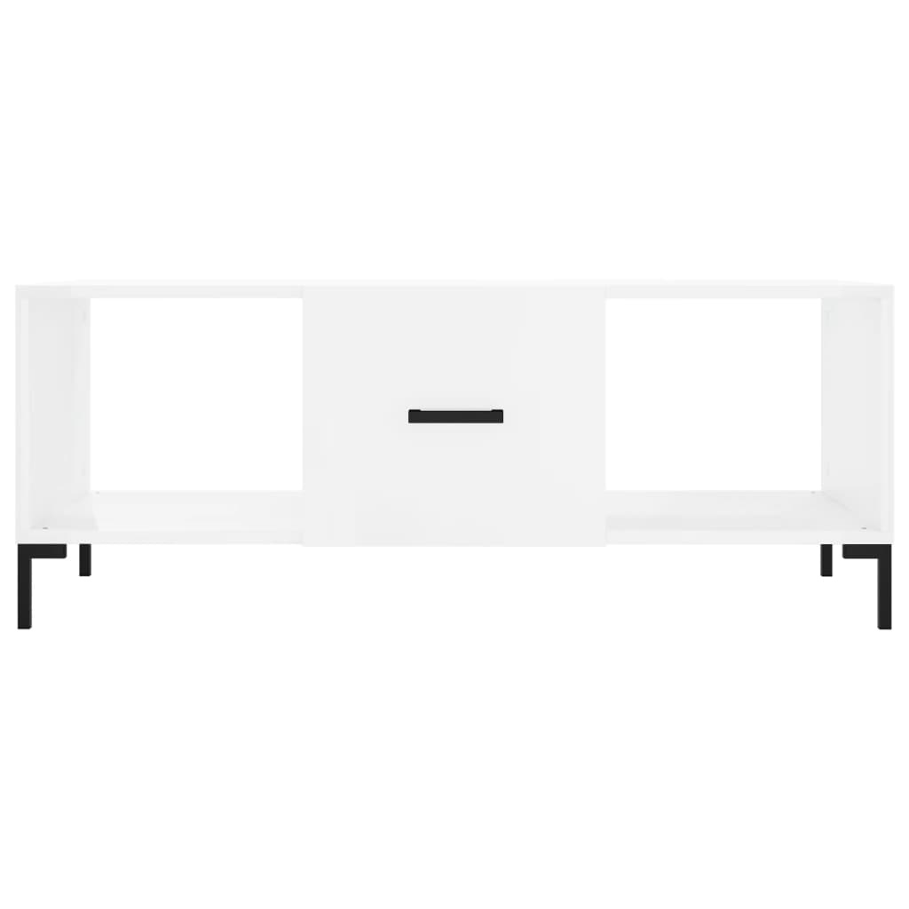 VidaXL Salontafel 102x50x40 cm bewerkt hout hoogglans wit