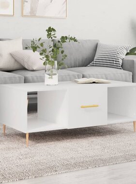 VidaXL Salontafel 102x50x40 cm bewerkt hout wit