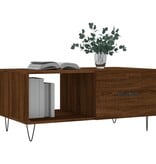 VidaXL Salontafel 90x50x40 cm bewerkt hout bruin eikenkleur
