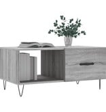 VidaXL Salontafel 90x50x40 cm bewerkt hout grijs sonoma eikenkleurig