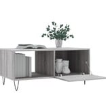 VidaXL Salontafel 90x50x40 cm bewerkt hout grijs sonoma eikenkleurig
