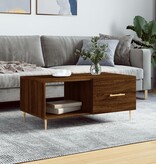 VidaXL Salontafel 90x50x40 cm bewerkt hout bruin eikenkleur