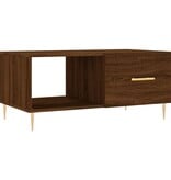 VidaXL Salontafel 90x50x40 cm bewerkt hout bruin eikenkleur