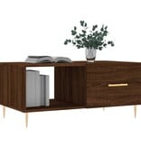 VidaXL Salontafel 90x50x40 cm bewerkt hout bruin eikenkleur