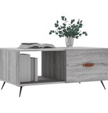 VidaXL Salontafel 90x50x40 cm bewerkt hout grijs sonoma eikenkleurig