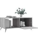 VidaXL Salontafel 90x50x40 cm bewerkt hout grijs sonoma eikenkleurig