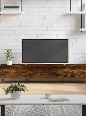VidaXL Tv-meubel 150x36x30 cm bewerkt hout gerookt eikenkleurig