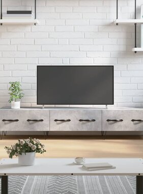 VidaXL Tv-meubel 150x36x30 cm bewerkt hout betongrijs