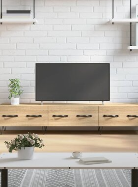 VidaXL Tv-meubel 150x36x30 cm bewerkt hout sonoma eikenkleurig