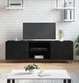 VidaXL Tv-meubel 150x30x50 cm bewerkt hout zwart